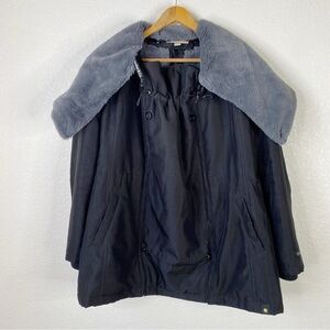 Wombat & Co London Black & Gray Faux Fur Baby Wearing Jacket